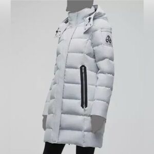 Moose Knuckles V2903 Womens Grey Cloud Berland Parka Jacket Size Latge